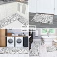 thumbnail image 5 of Gray Pioneer Flower Pattern Kitchen Rugs Sets Of 2,Anti Fatigue Kitchen Mat Rugs Non Slip Washable,Decorative Kitchen Floor Mats for Kitchen,Sink,Laundry,17"x30"+17"x47", 5 of 7