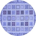 thumbnail image 1 of Ahgly Company Indoor Round Oriental Blue Modern Area Rugs, 4' Round, 1 of 4