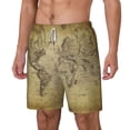thumbnail image 2 of Uemuo Vintage World Map Pattern Mens Swim Trunks Quick Dry Board Shorts with Mesh Lining, Stretch Beach Shorts Quick Dry No-Chafing Board Shorts-3X-Large, 2 of 9