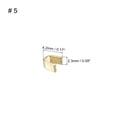 thumbnail image 2 of 40Pack #5 U Shape Top Stoppers for Bags Coats Jackets Zippers Replacing, Light Golden, 2 of 6
