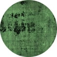 thumbnail image 1 of Ahgly Company Indoor Round Oriental Green Modern Area Rugs, 3' Round, 1 of 4