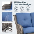 thumbnail image 6 of Bellefurn Outdoor Loveseat Sofa Patio Glider Rocking Bench,Garden Loveseat Seating Patio Chair Set with Cushion,for Porch Balcony and Backyard, 6 of 9