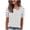 White, variant on DeHolifer Women Summer T-Shirts Casual Printed Slanted Collar Short Sleeve Tee Tops Light Blue S