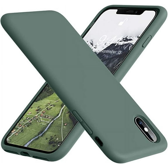IPhone 11 case, soft liquid silicone, ultra-thin rubber, whole body protection（Green）