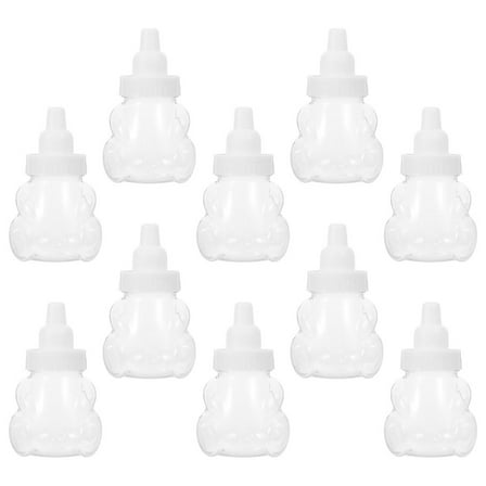 Niceauty Transparent Plastic Bear Shaped Candy Box for Baby Shower Party Favors and Storage 10 Pieces