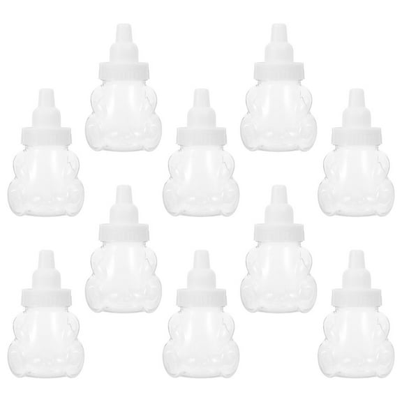 Niceauty Transparent Plastic Bear Shaped Candy Box for Baby Shower Party Favors and Storage 10 Pieces