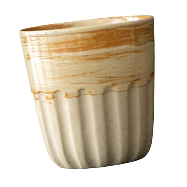 Taza de café Taza de café 220 ml Uso Comercial versátil Adorno de Regalo Taza de café con Leche portátil Taza de té para Oficina Dormitorio Comercial amarillo