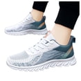 thumbnail image 3 of Mepaouo Men's Running Shoes Fashion Sneakers Flying Knitting Lace up Mesh Walking Shoes(Blue,10), 3 of 7