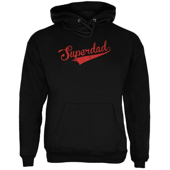 Fathers Day - Superdad Black Adult Hoodie - Large