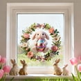 thumbnail image 4 of Easter Bunny Egg Wreath Sticker, Self Adhesive Wall Decal With Pvc Material, Water Repellent And Multi Surface For Glass, Tile, Mirror Decorations 12In X 12In 0.05Lb, 4 of 7