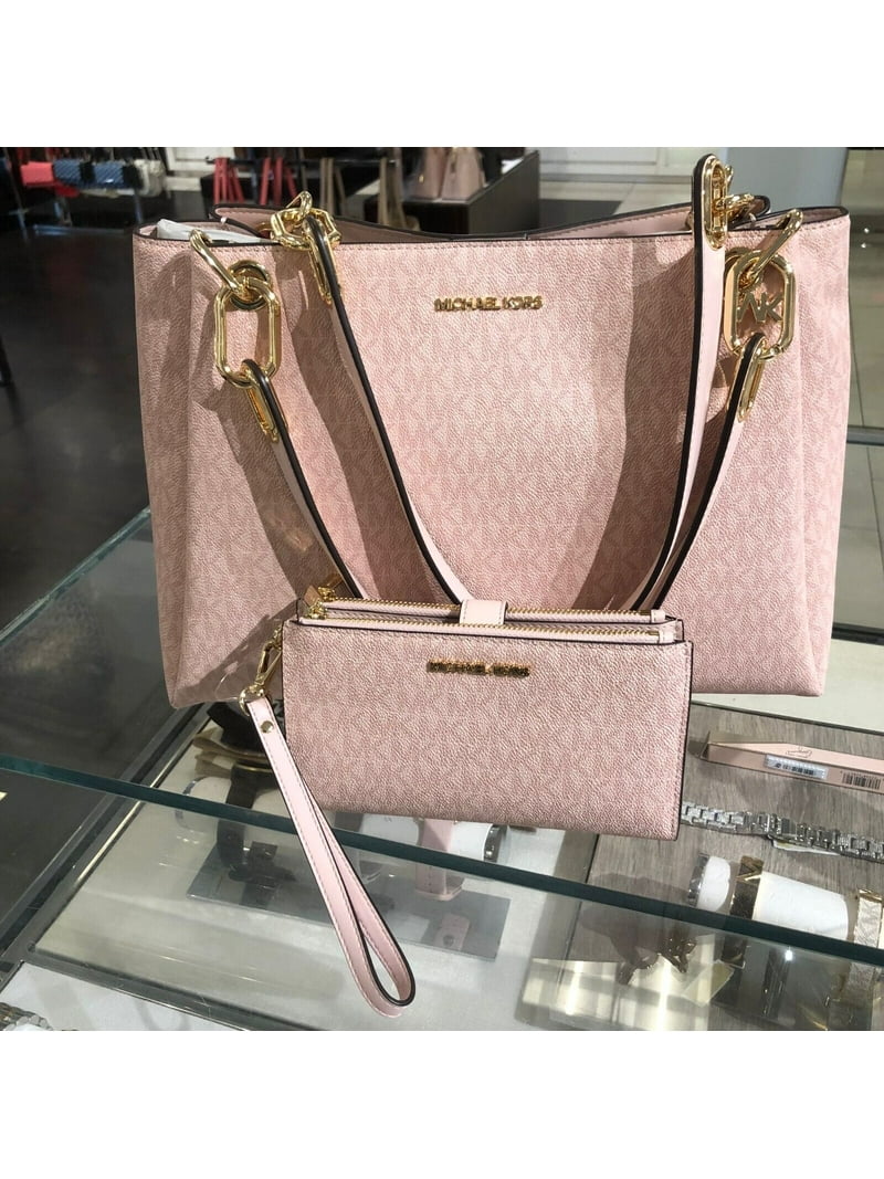 Michael Kors Trisha Nicole Large Tote, Top Zip Handbag Purse in