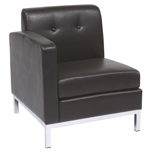 Wall Street Fauteuil Simple LAF Espresso en Similicuir