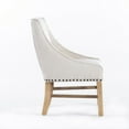 thumbnail image 4 of Dining Chair, Upholstered Dining Chair With Nailhead Trim, Sloped Armrests, Tapered Legs, Plush Accents, Kitchen Dining Chair For Restaurant Kitchen, 4 of 9