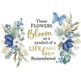 thumbnail image 3 of Lillian Rose Crackle Glass Memorial Flower Vase with Sympathy Verse, One Size, Blue, 3 of 4