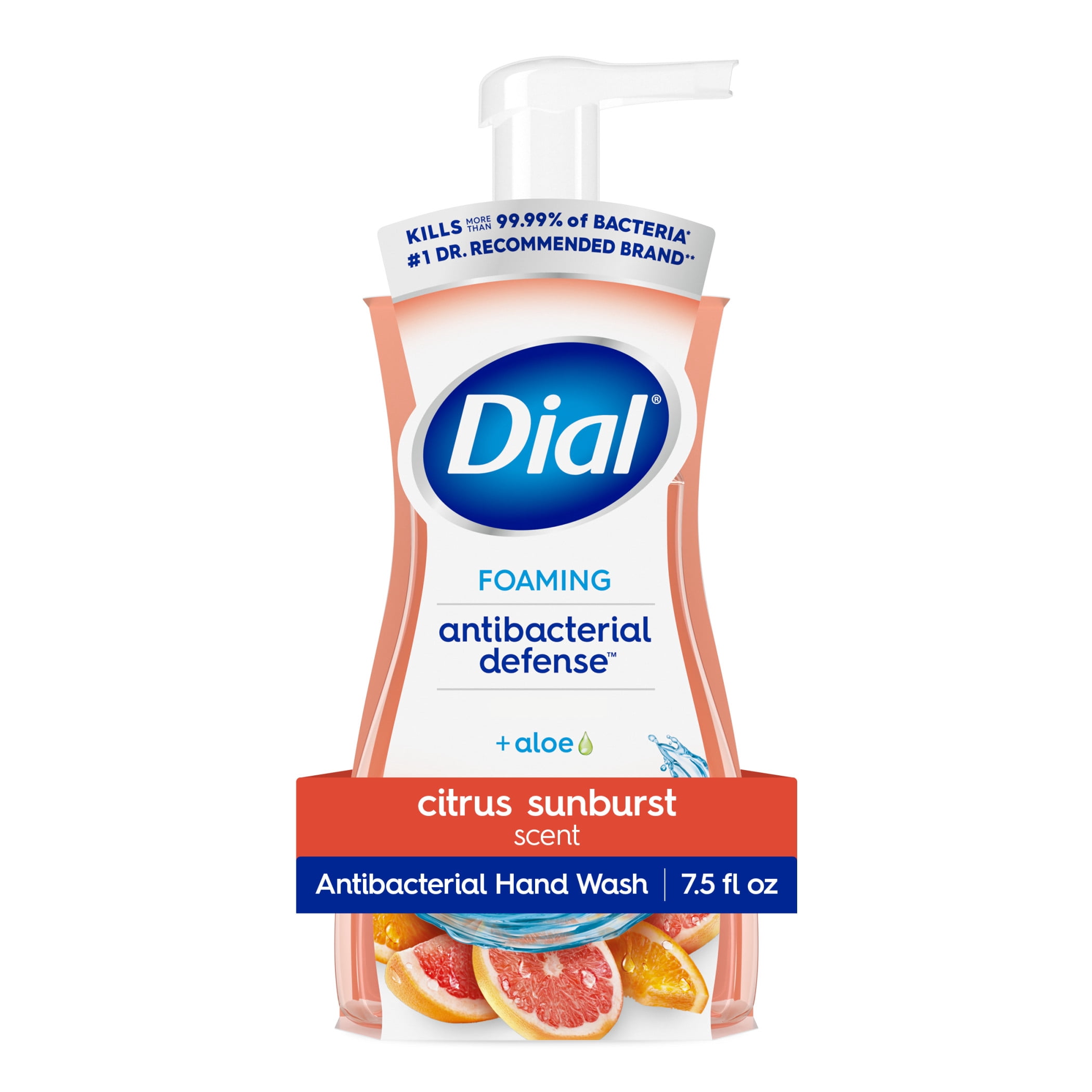 (6 pack) Dial Antibacterial Defense Citrus Sunburst Scent Foaming Hand Soap, 7.5 fl oz