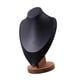 thumbnail image 3 of Busto de exhibición de collares, soporte de collar para mujer, decoración del hogar, vitrina, base de madera Negro Medio, 3 of 9