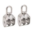thumbnail image 1 of Double Pulley, High Hardness Heavy Duty Pulley Wheel M25  For Camping, 1 of 8