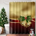 thumbnail image 4 of Christmas Bells Shower Curtains for Bathroom, Xmas Bell Sandpins Gold Red Winter Decoration Waterproof Fabric Shower Curtain for Bathroom Bathtub Decoration, Machine Washable, 72"x84", 4 of 9
