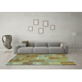 thumbnail image 3 of Ahgly Company Indoor Rectangle Patchwork Light Blue Transitional Area Rugs, 7' x 10', 3 of 4
