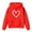 Watermelon Red, variant on KHONTS Girls Long Sleeve Hooded Sweatshirts with Heart Printed Casual Pullover Hoodies Jacket for Kids Daily Wear,Sizes 3-14 Years