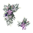 thumbnail image 2 of 2 piezas de flores artificiales para arco de boda, guirnaldas florales, regalos de granja, centros de mesa Púrpura, 2 of 9