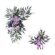 thumbnail image 2 of 2 piezas de flores artificiales para arco de boda, guirnalda floral de seda. Púrpura, 2 of 9