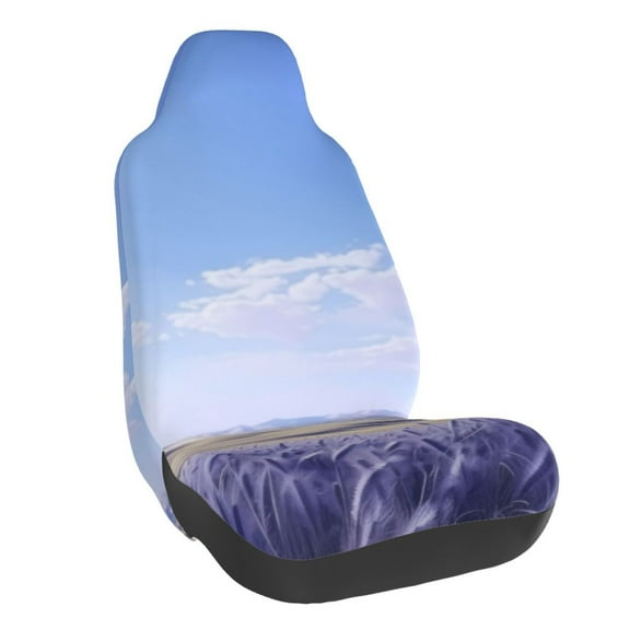 Naloa Lavender Fields Under Blue Sky Car Seat Covers Universal Front Seat Coves for Car Accessories ,Padded Car Covers for Automotive, SUV, Truck, and Van