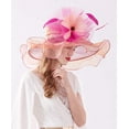 thumbnail image 5 of Women Derby Hat Church Tea Party Fascinators Wedding Organza Hats, 5 of 7