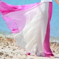 thumbnail image 2 of GEWSEY Women Full Length Blending Maxi Chiffon Long Skirt Beach Skirt (Hot Pink, One Size), 2 of 3
