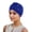 Blue, variant on Women's Chemo Hat Cancer Cap Stretch Patient Turban Beanie Slouchy Head Hair Loss Cover for Sleeping White One Size