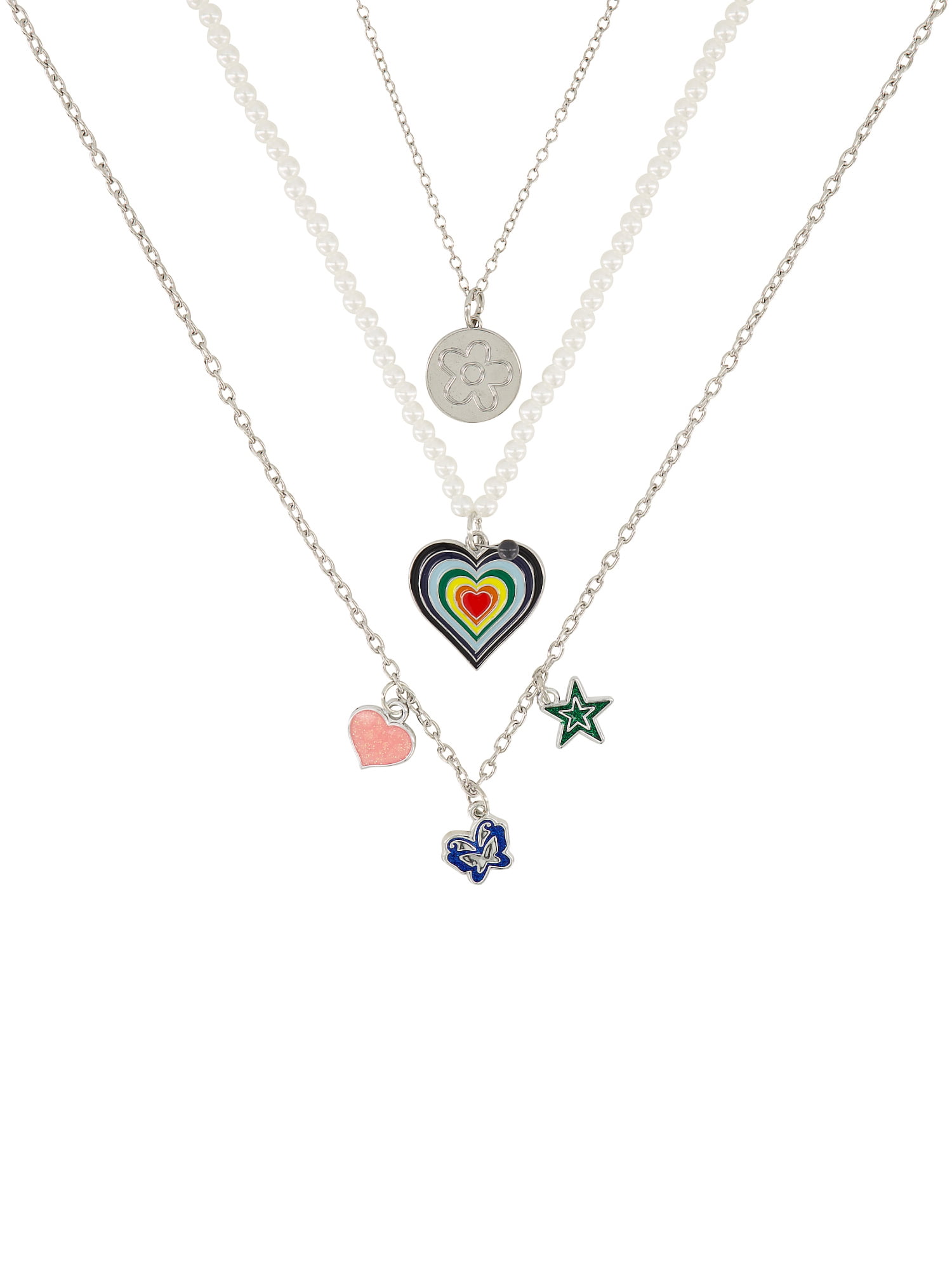 Claire's Necklace Set - Heart, 3pcs