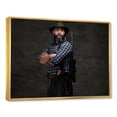 thumbnail image 2 of Designart "Photography Portrait Of A Hunter" Hunting & Fishing Floater Framed Wall Decor, 2 of 5