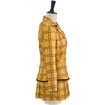 thumbnail image 6 of Women's Fancy Yellow Plaid Dress School Uniform Suit Jacket Shirt Vest Skirt Set, 6 of 10