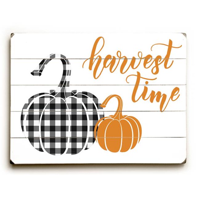One Bella Casa 87287PW1216 12 x 16 Po Temps de Récolte Décor Mural en Bois Laqué