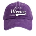 thumbnail image 1 of Visors Unisex Embroidery Of Mexico Hat Baseball Cap Vintage Wash Hats Baseball Caps, 1 of 3
