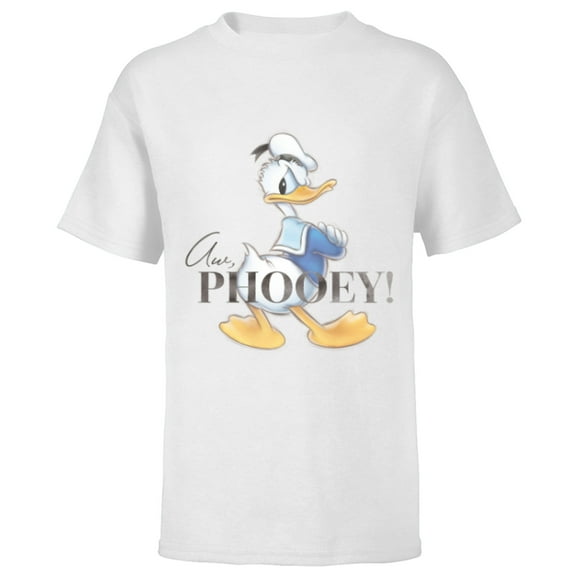 Disney 100 Anniversary Donald Duck D100 Quote Aw Phooey - Short Sleeve T-Shirt for Kids - Customized-White