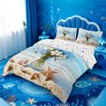 thumbnail image 2 of meiyoeat Beach Floral Vase Bedding For Boys,Shell Print Duvet Cover Full,Colorful Stars Reversible,3pcs,1 Duvet Cover and 2 Pillowcases, 2 of 6