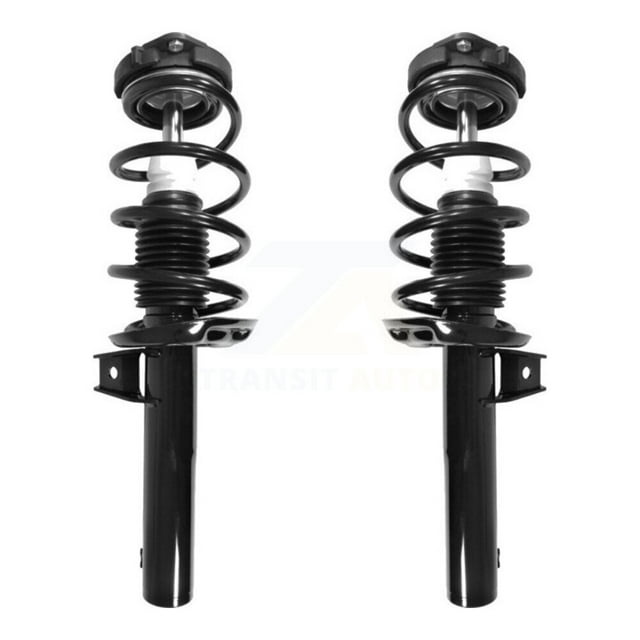 Transit Auto Front Complete Suspension Shocks Strut and Coil Spring Mount Assemblies Pair for Car Volkswagen Jetta Passat Golf Beetle Rabbit Audi Eos A3 Quattro Left Right Driver Passenger K78A-100007