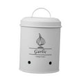 thumbnail image 3 of Farmhouse Storage Jar Vintage Vegetable Storage Container with Ventilation Holes white garlic, 3 of 8