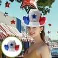 thumbnail image 4 of Illuminated Independence Day Hat 15.75x11.81in | Red/White/Blue Sequins Party Decor | Lightweight Adjustable Holiday Performance Props (0.20lb)​, 4 of 7