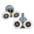 thumbnail image 2 of VONKY 2 Pcs Rouleaux de Porte de Douche Double Piste Ronde 23mm Roues Grises 23mm, 2 of 6