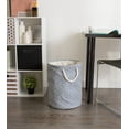 thumbnail image 6 of Design Imports Paper Bin Geo Diamond Nautical Blue Round Small, 14"x14"x12", 100% Natural Woven Paper, Blue, 6 of 6