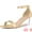 Gold, variant on Women's Ankle Strap Low Wedge Heels Sandals Rose Gold US 9/UK 7/EU 39