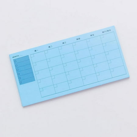 

NUOLUX 6Pcs Monthly Plan Memo Pad Adhesive Massage Pad Schedule Plans Memo Pad Portable Memo Pad