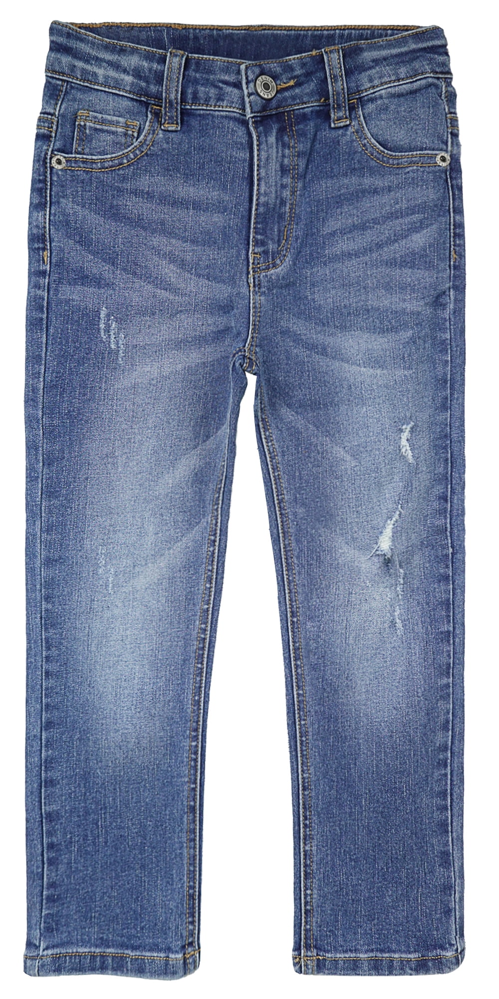 KIDSCOOL SPACE Little Boys Jeans,Kids Elastic Band Inside Ripped Holes