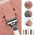 thumbnail image 6 of Blush Pink Washable Living Room Rugs 8'x10', Oatmeal Beige Pink Woven Fabric Texture Rustic Farmhouse Washable Throw Large Area Rug Non-Slip Sturdy Edge Binding Carpet for Bedroom Dining Room Office, 6 of 9
