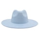 thumbnail image 2 of Sombrero de fieltro de cachemira de color liso con ala grande para otoño e invierno, sombrero de jazz, sombrero francés, 2 of 6