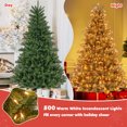 thumbnail image 6 of Topbuy 6FT Pre-lit Artificial Christmas Tree Hinged Xmas Tree with 500 Warm White Lights 912 Mixed Branch Tips, 6 of 9