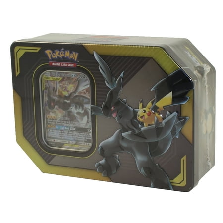 Pokemon Sun Moon 2019 Collectors Tag Team Tin Pikachu Zekrom 1 Gx Foil 4 Packs More