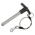 thumbnail image 1 of 1 Pack T Handle Lock Pins, 10mm Dia. 70mm Usage Length Push-Button Ball Locking Pin, 1 of 7